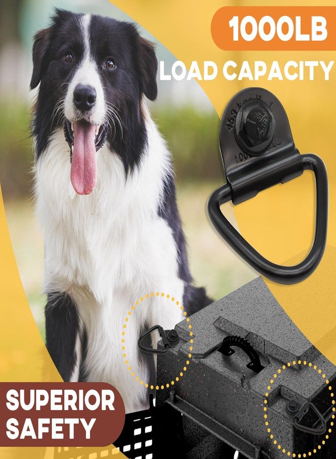 Terixe 4Pack Tie Down Kit for Ruffland Kennel - Tie Down D-Ring Kit, 1000lb Load Capacity, with Wrench - Easy Installation-(All Black) - Image 4